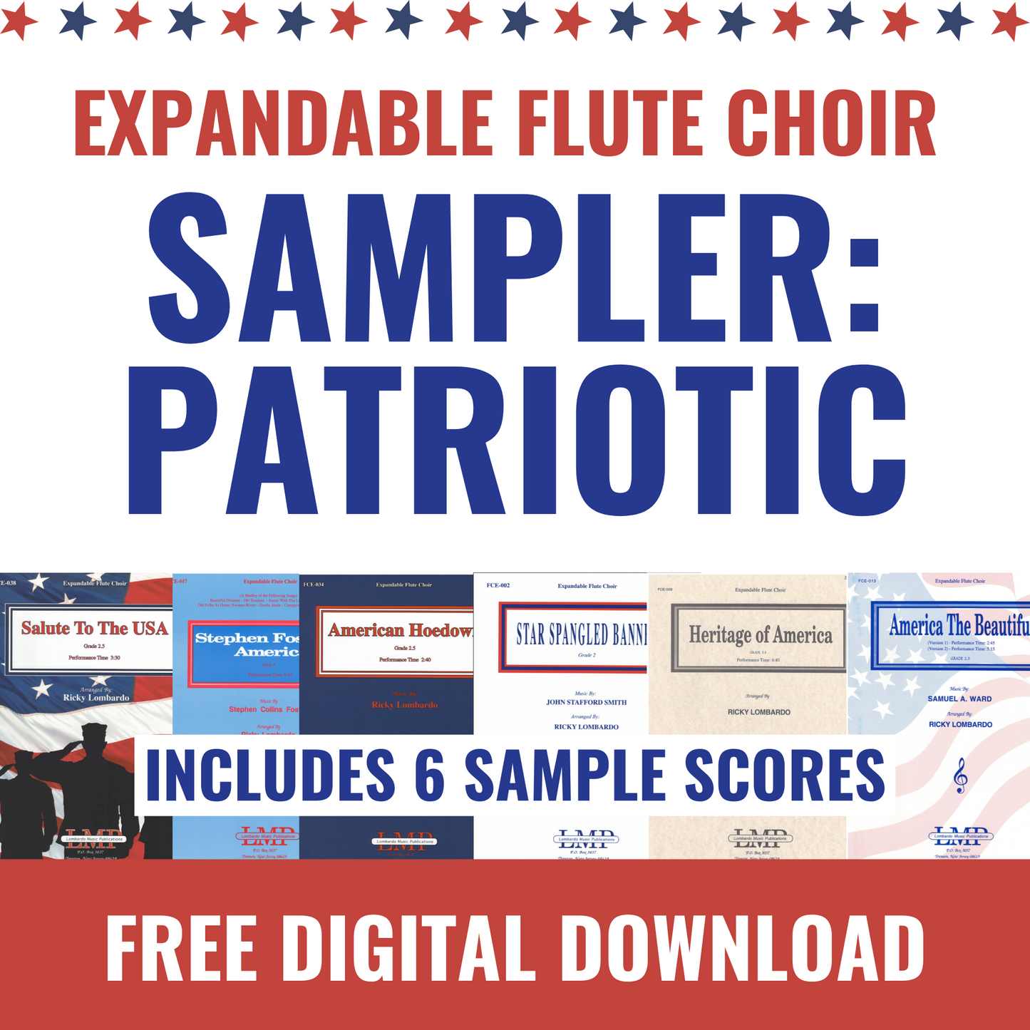 FREE Sampler: Patriotic - Expandable Flute Choir (6)