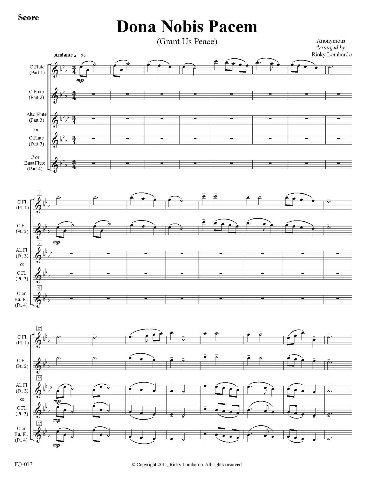 FQ-013 Dona Nobis Pacem (Grant Us Peace)